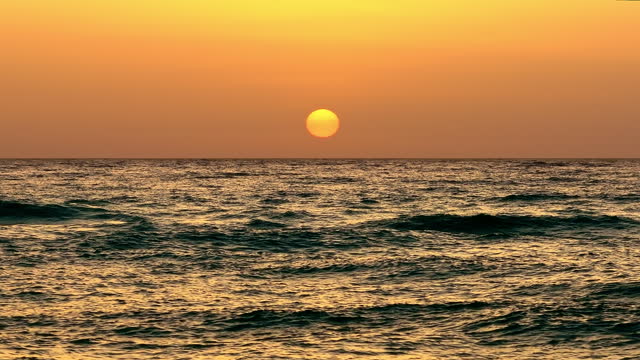 Beautiful sunrise at Playa de Sotavento, Fuerteventura