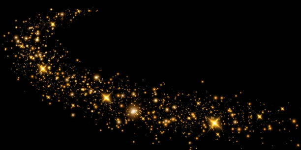 istock The dusThe dust sparks and golden stars shine with special light. Vector sparkles on a transparent bat sparks and golden stars shine with special light. Vector sparkles on a transparent background. Christmas light effect. Sparkling magical dust particles. 1742799606