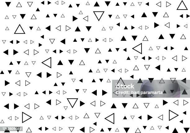 Random Repeating Triangle Motif On White Background Stock Illustration ...