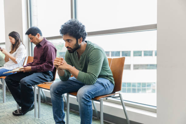 istock Waiting to see psychologist, young man keeps emotions under control 1742810553