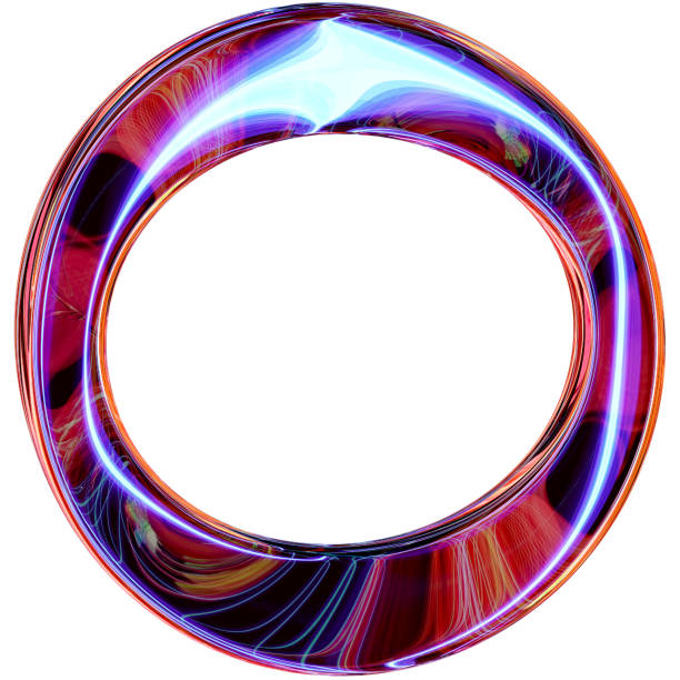 Abstract Lightning In Glass Shapes