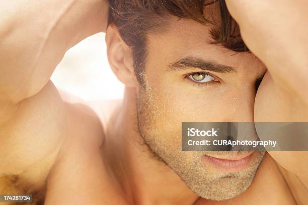 Beautiful Man Up Close Stock Photo - Download Image Now - Men, Sensuality, Sex Symbol