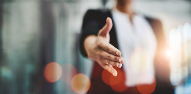 Business person, shaking hands and job interview for Human Resources meeting, welcome or partnership POV. Professional client, handshake offer and recruitment, HR hiring and thank you or introduction persona de negocios, apretón de manos y entrevista de trabajo para reunión de recursos humanos, bienvenida o punto de vista de asociación. cliente profesional, oferta y reclutamiento de apretón de manos, contratación de recursos humanos y agradecimien