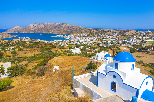 The picturesque harbor of Lipsi island, Dodecanese, Greece