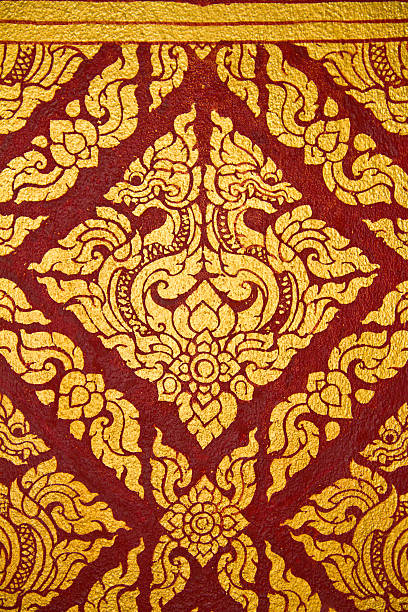 istock Thai style art painting at temple 174283450