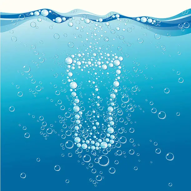 Vector illustration of Water bubbles glass shape