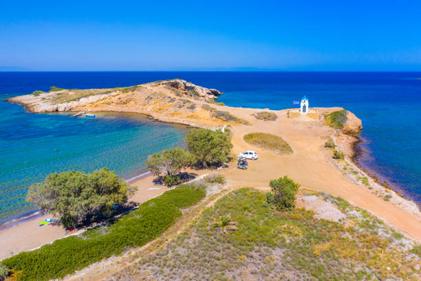 istock Tourkomnima beach on Lipsi island, Greece 1742837703
