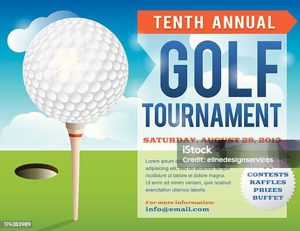 Golf Tournament Einladung Design Stock Vektor Art und mehr Bilder von Golfturnier - Golfturnier, Golf, Einladungskarte