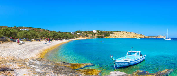 Hohlakoura beach on Lipsi island, Greece