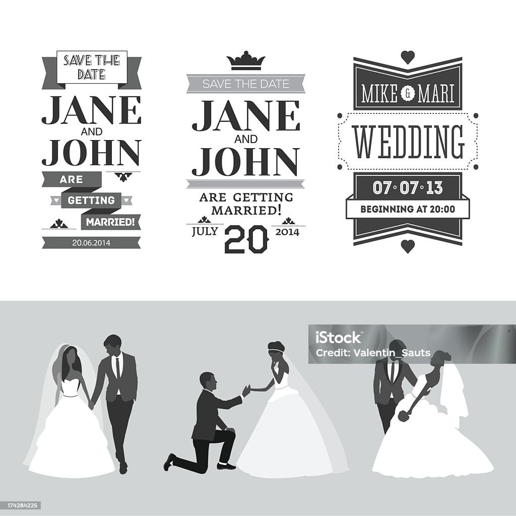 Zestaw wesele elementów - Grafika wektorowa royalty-free (Grafika wektorowa)