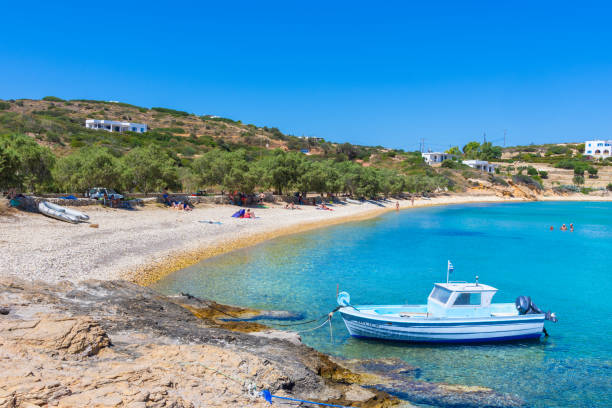 istock Hohlakoura beach on Lipsi island, Greece 1742843422