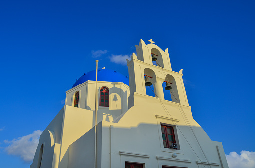 Church of St (Agia) Theodosia in Pyrgos Kallistis on Santorini, Greece