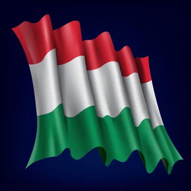 Vector illustration of Hungary, Hungarian Flag