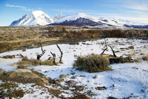 Torres del Paine National Park in Chile in the winter