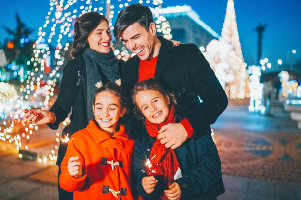 istock Family celebrating Christmas 1742860920
