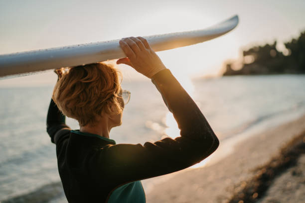 istock Mature female surfer 1742863308