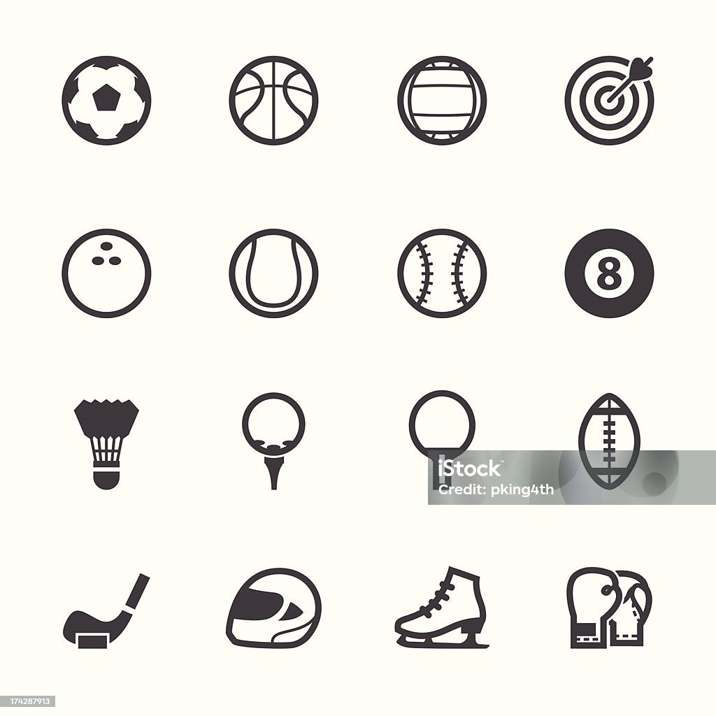 Sports Icons Sports Icons with White Background American Football - Ball stock vector