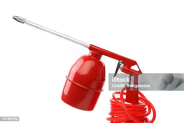 Spray Gun Isolated Over A White Background Stock Photo - Download Image Now - Airbrush, Car, Coat - Garment