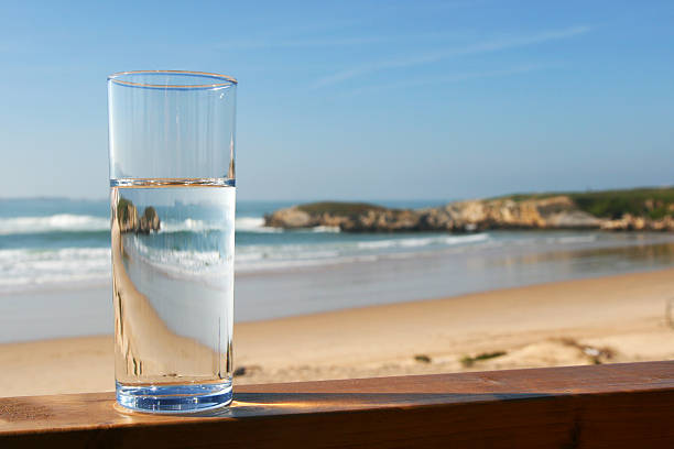 istock water in glass with view on ocean 174289345