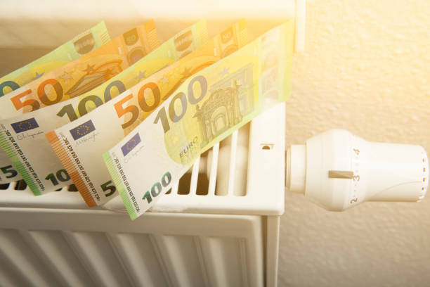istock Increasing heating costs in Europe. Heating, battery and Euro banknotes. 1742897160