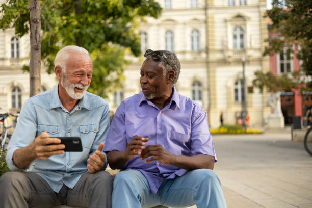istock Senior Friends Using Smartphone 1742910303