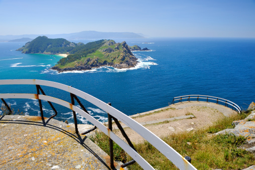 Galicia en verde y azul. Islas Cies, Rias Baixas Pontevedra photo