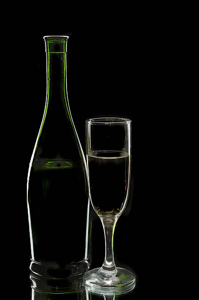 istock Wine bottle and glass 174292912