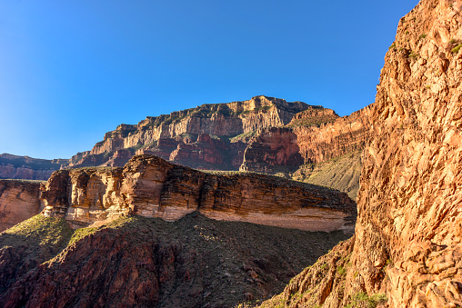 Morning light above Devil’s Corkscrew Bright Angel Trail Grand Canyon National Park