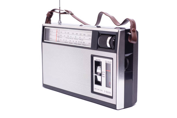 istock Vintage transistor radio isolated on white 1743024612