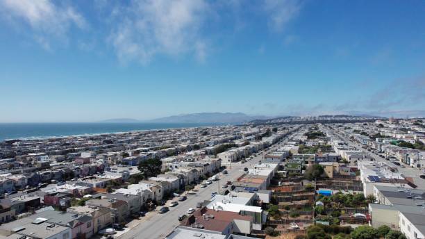 istock Drone View of Scenic Ocean Beach in San Francisco, CA 1743029981