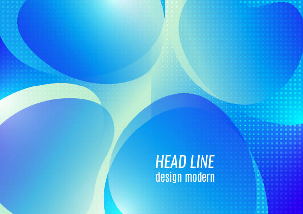 istock Abstract soft transparent fluids, overlay of shapes. Bright colors. Template for background, poster, banner, flyer, brochure. Vector 1743032714