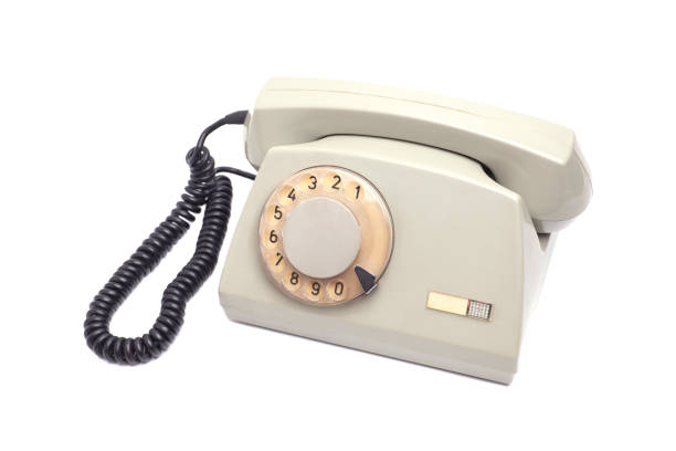istock Vintage telephone isolated on white background 1743058360