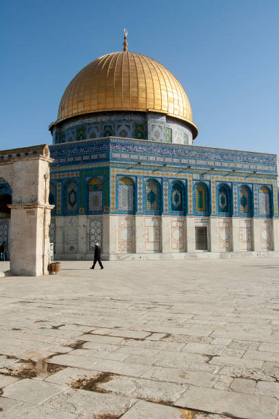 dome of the rock, jerusalem, israel - benjamin netanyahu stock-fotos und bilder