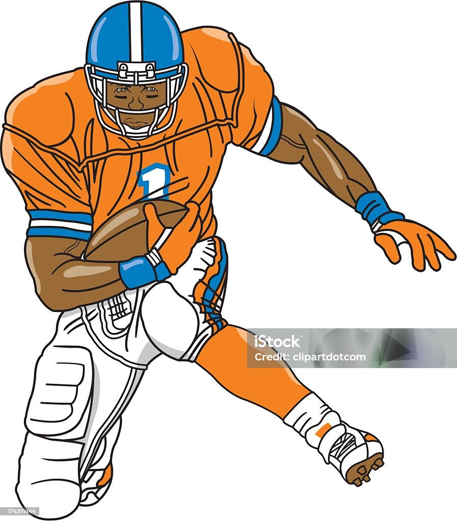 Joueur de Football américain - clipart vectoriel de Joueur de football américain libre de droits