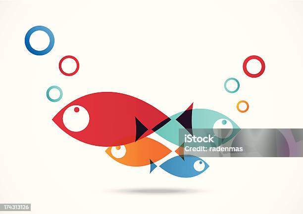 Fischsymbol Abstrakter Hintergrund Stock Vektor Art und mehr Bilder von Abstrakt - Abstrakt, Aquatisches Lebewesen, Bildkomposition und Technik