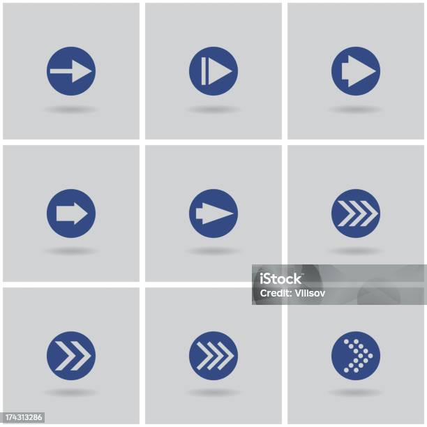 Set Di Frecce - Immagini vettoriali stock e altre immagini di Applicazione mobile - Applicazione mobile, Astratto, Cerchio