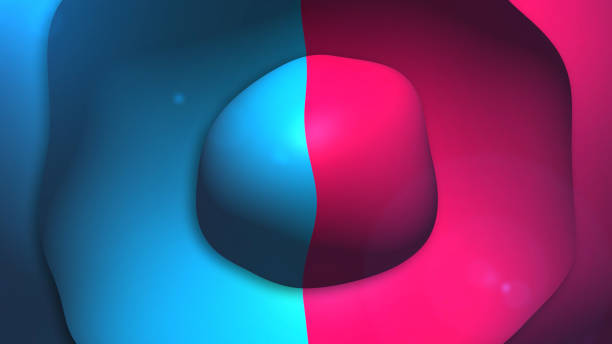 istock 4K Wavy Colorful Layered Background - 1743134584