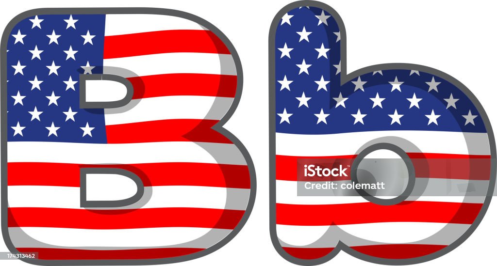 United states letter of the alphabet Alphabet stock vector