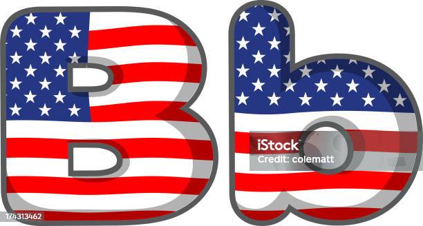 United States Letter Of The Alphabet Stock Illustration - Download Image Now - Alphabet, American Flag, Blue