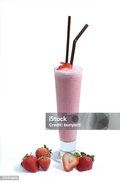 Strawberry Smoothie Stock Photo - Download Image Now - Berry Fruit, Blended Drink, Breakfast