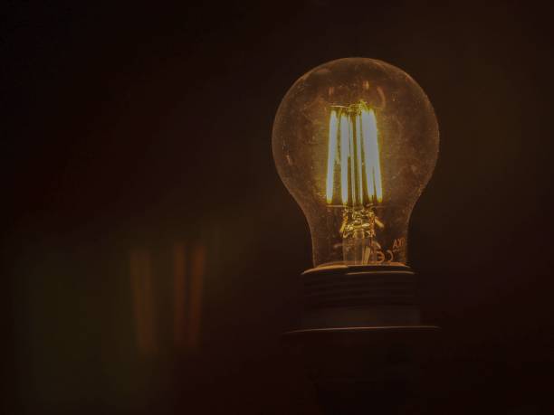 istock Macro extreme close up lighting lamp with copy space 1743161342