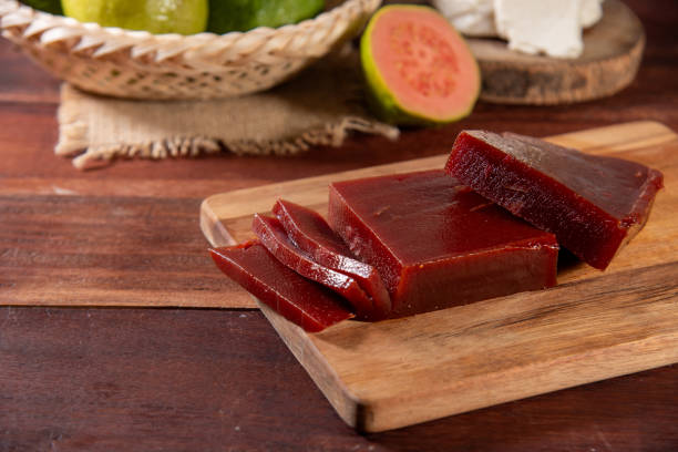 istock guava sweet with Minas cheese on rustic wooden background 1743180236