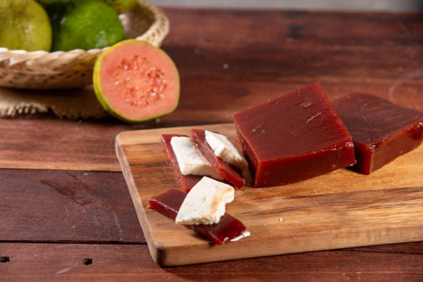 istock guava sweet with Minas cheese on rustic wooden background 1743180782