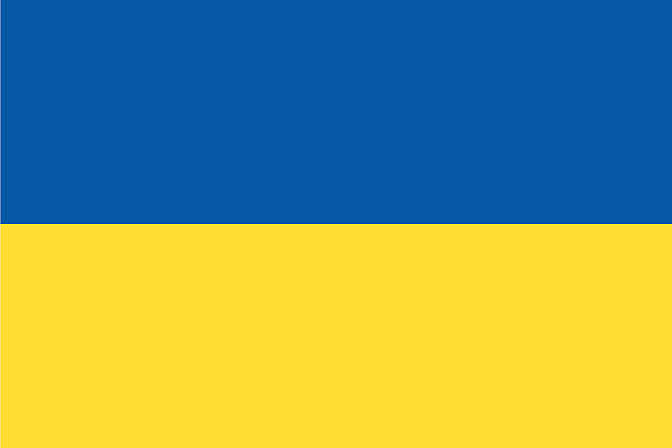 Flag of Ukraine Proportion 2:3, Flag of Ukraine. ukrainian flag stock illustrations