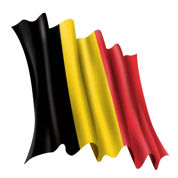 Vector illustration of Belgium Flag