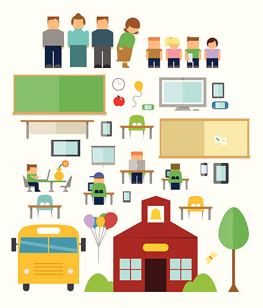 Back to School Icons vector art illustration