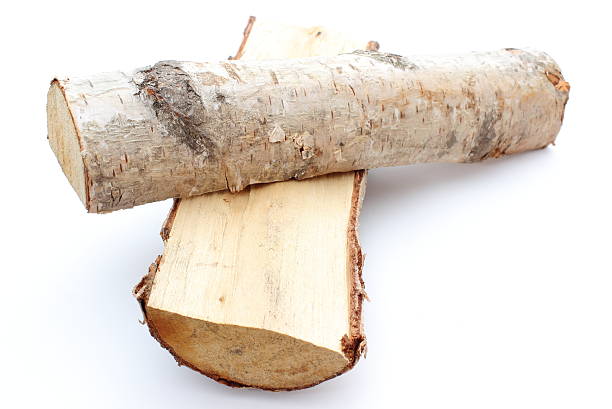 pila di legna da ardere di log di betulla d'argento - betulla dargento foto e immagini stock