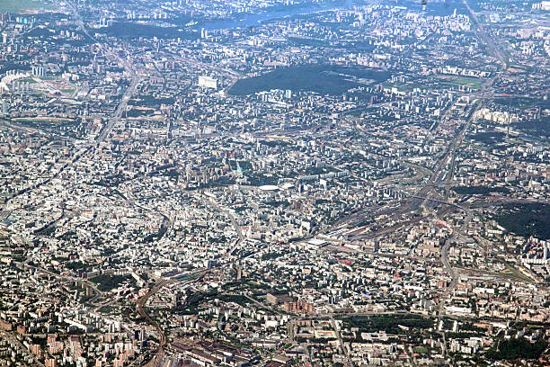 Aerial view of Moscow city