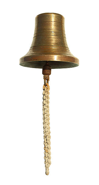 istock Brass bell is located on a white background 174329425