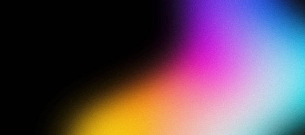 istock Vibrant abstract grainy color gradient background orange magenta pink blue yellow glowing abstract wave black noise texture backdrop 1743337892